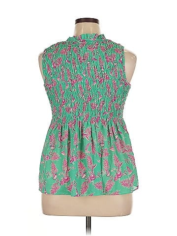 Rose + Olive Sleeveless Blouse (view 2)