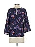 Sienna Sky 100% Polyester Blue 3/4 Sleeve Blouse Size S - photo 2