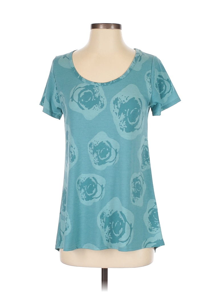 Pre-owned Lularoe Short Sleeve T-shirt In Blue