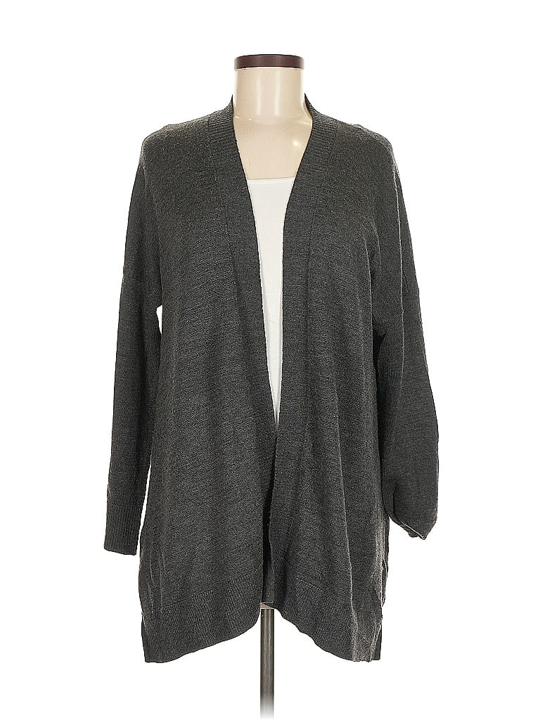 Pre-owned Ann Taylor Loft Cardigan Sweater In Gray