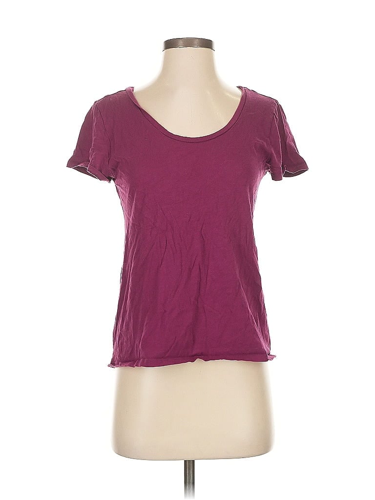 Pre-owned Ann Taylor Loft Outlet Short Sleeve T-shirt In Burgundy