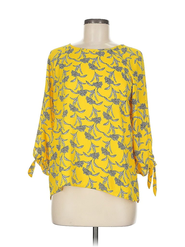 Pre-owned Papermoon 3/4 Sleeve Blouse In Yellow