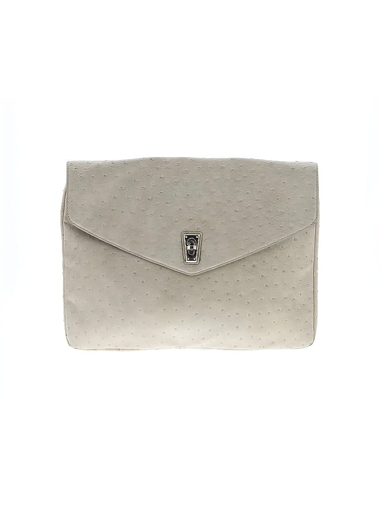 Marc by Marc Jacobs 100% Leather Gray Tan Leather Clutch One size - photo 1