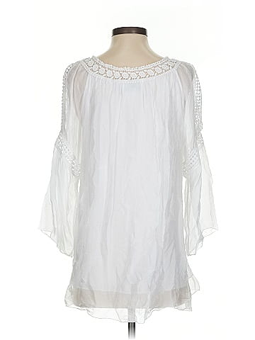 Belle France 3/4 Sleeve Silk Top (view 2)