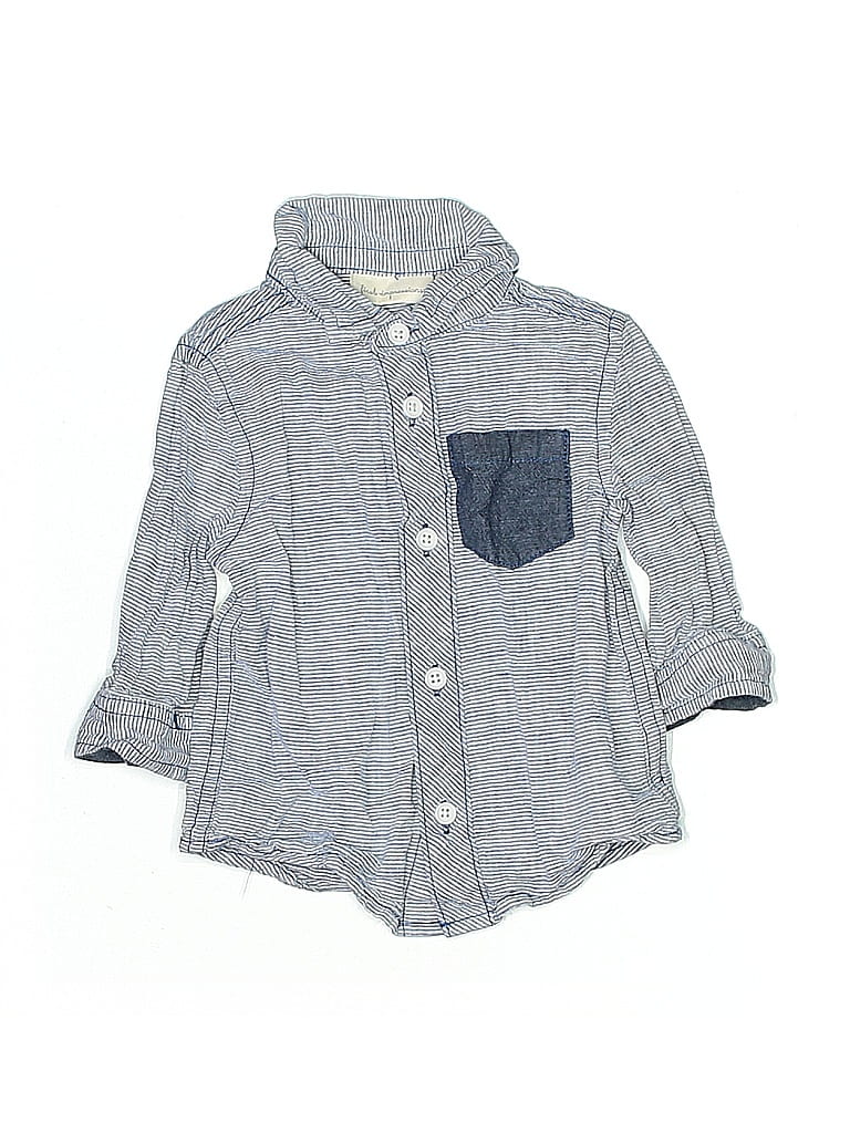 Click to view more detailed imagery on our partner's website Pre-owned First Impressions Babies' Long Sleeve Button Down Shirt In Blue