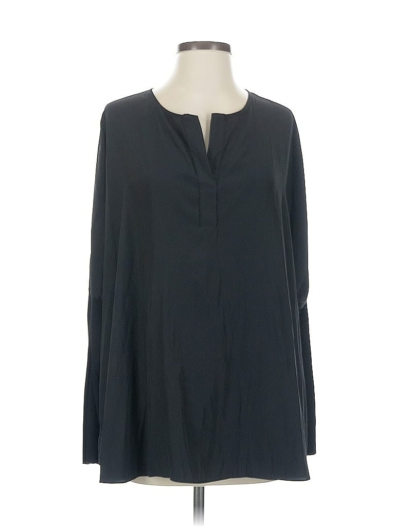 Pre-owned Lola And Sophie Long Sleeve Blouse In Black