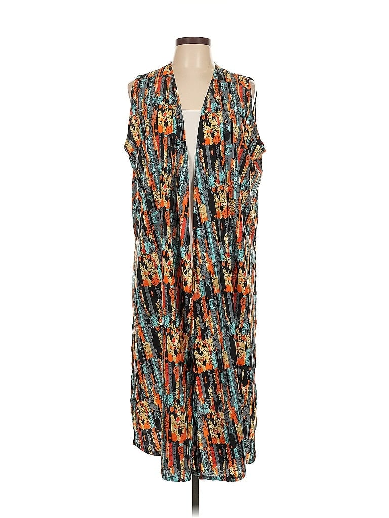 Pre-owned Lularoe Kimono In Gray