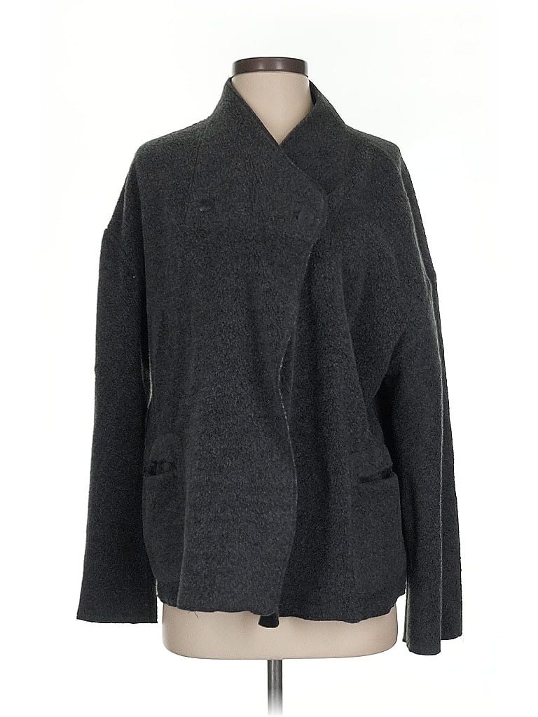 Pre-owned Cut Loose Cardigan Sweater In Gray