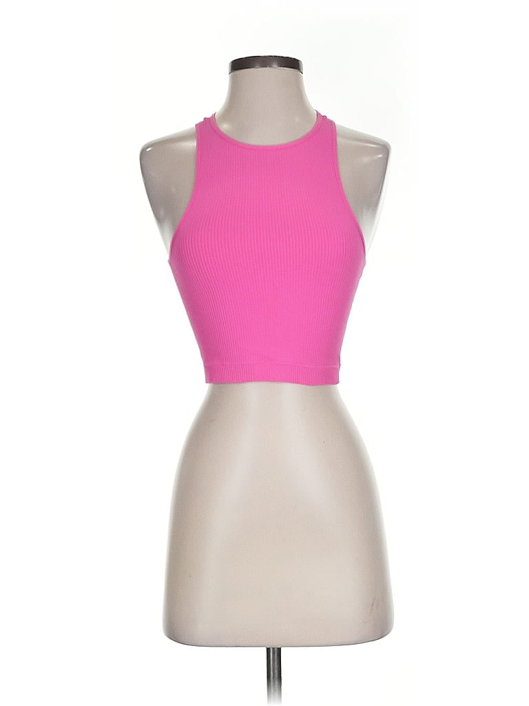 Pre-owned Garage Tank Top Pink Halter Neckline Tops