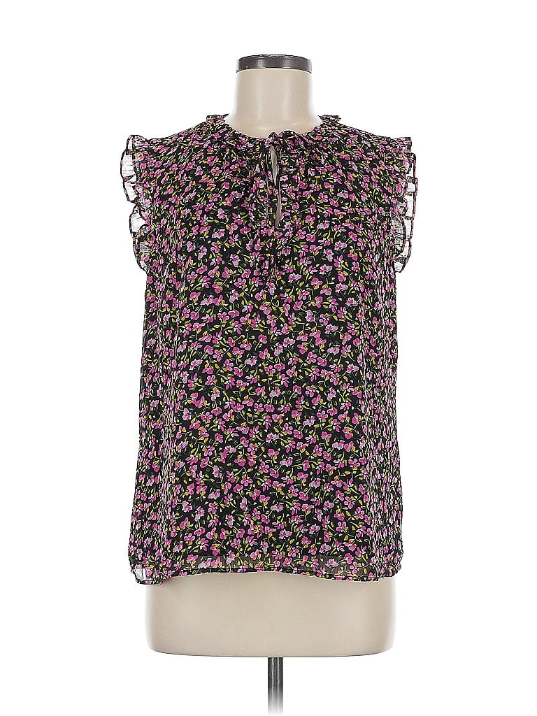 Pre-owned Cece Sleeveless Blouse In Black