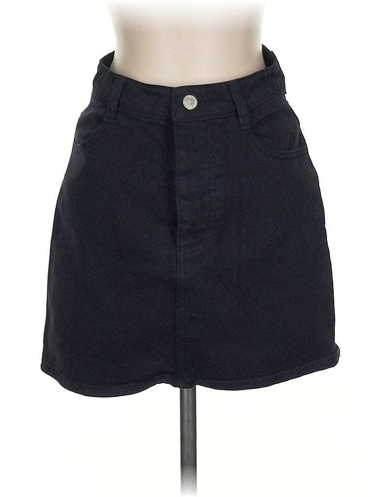 Pre-owned J. Galt Denim Skirt In Black