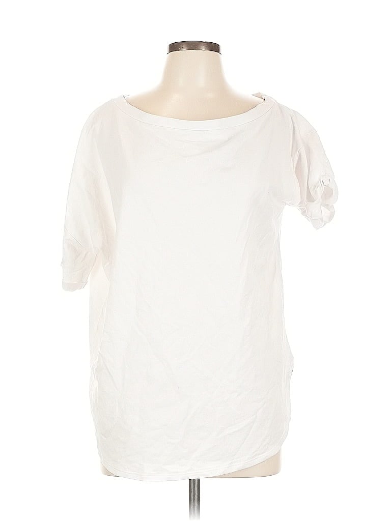 Pre-owned Culture Code Short Sleeve Blouse In White
