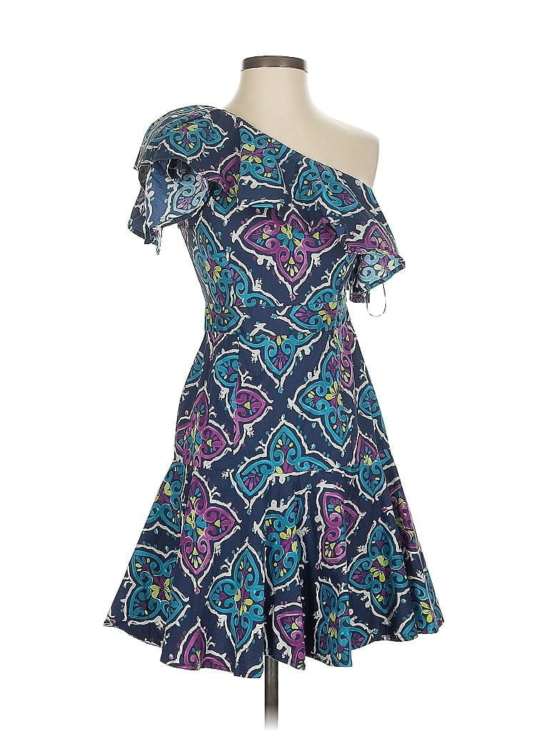 Pre-owned Josie Natori Cocktail Dress In Blue