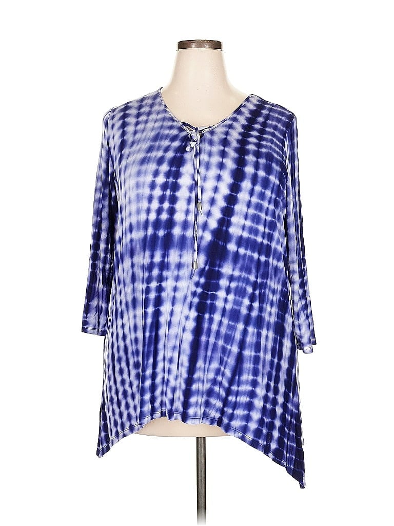 Click to view more detailed imagery on our partner's website Pre-owned Lee 3/4 Sve Blouse In Blue