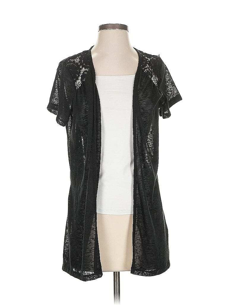 AUGUST SILK Pre-owned Cardigan Sweater In Black