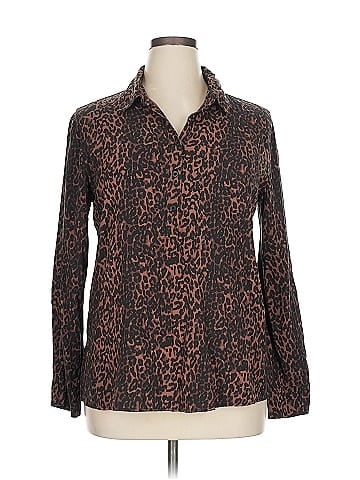 Cosmic Blue Love Long Sleeve Blouse (view 1)