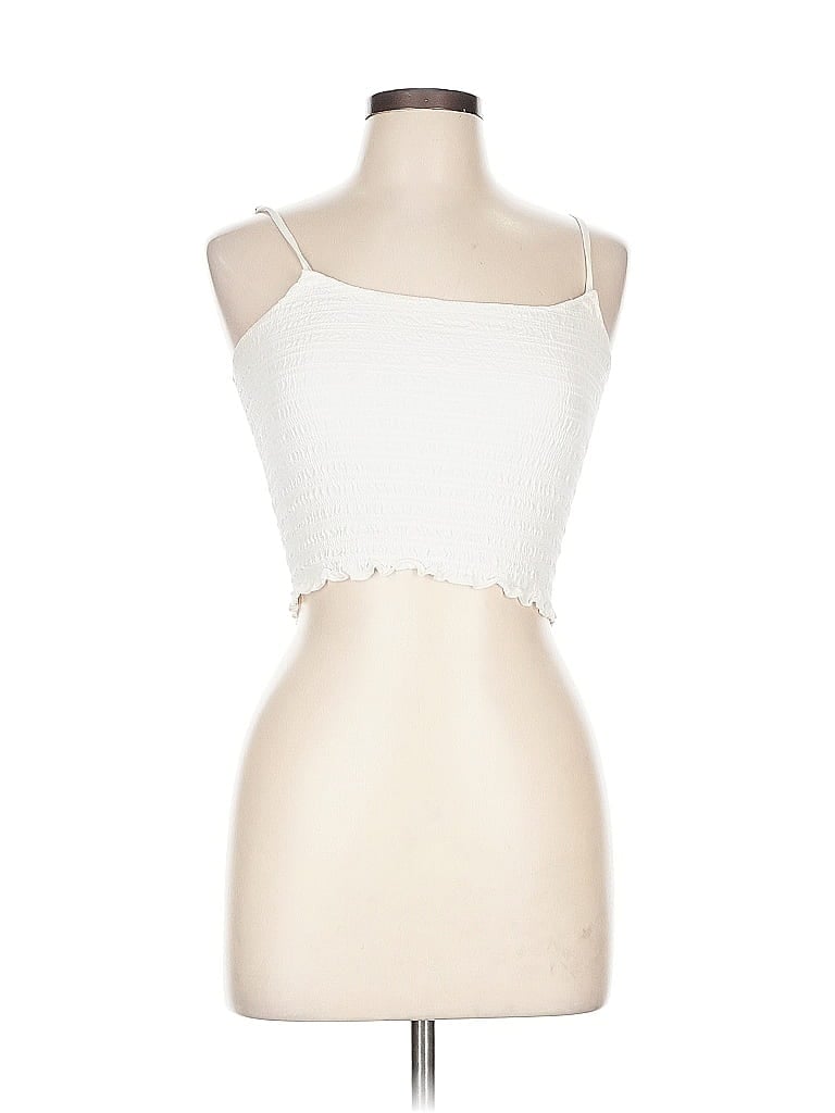 Pre-owned John Galt Sleeveless Top Ivory Strapless Neckline Tops In White