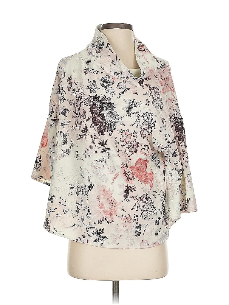 Pre-owned Chico's 3/4 Sleeve Blouse In White