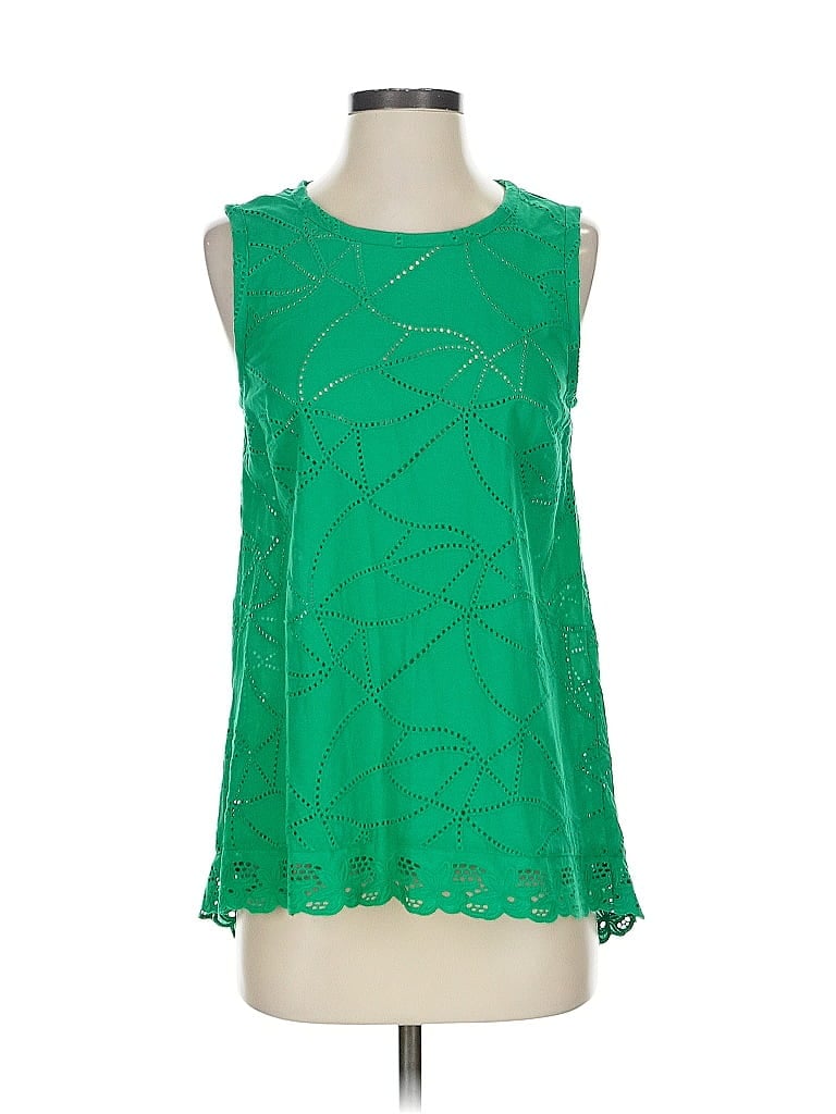 Pre-owned Cabi Sleeveless Blouse In Green