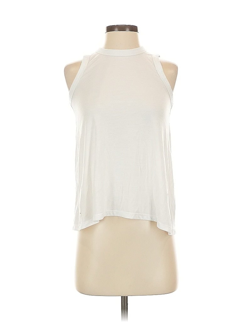 Pre-owned J.crew Factory Store Tank Top Ivory Halter Neckline Tops In White