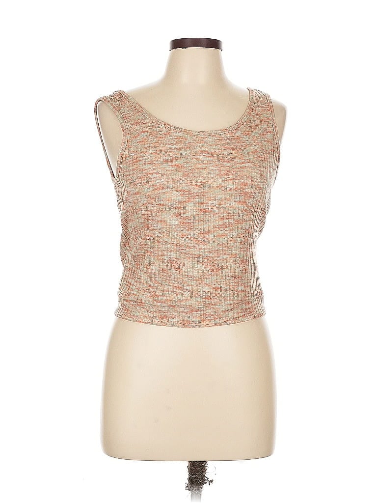 Pre-owned Assorted Brands Tank Top Tan Strapless Neckline Tops In Brown