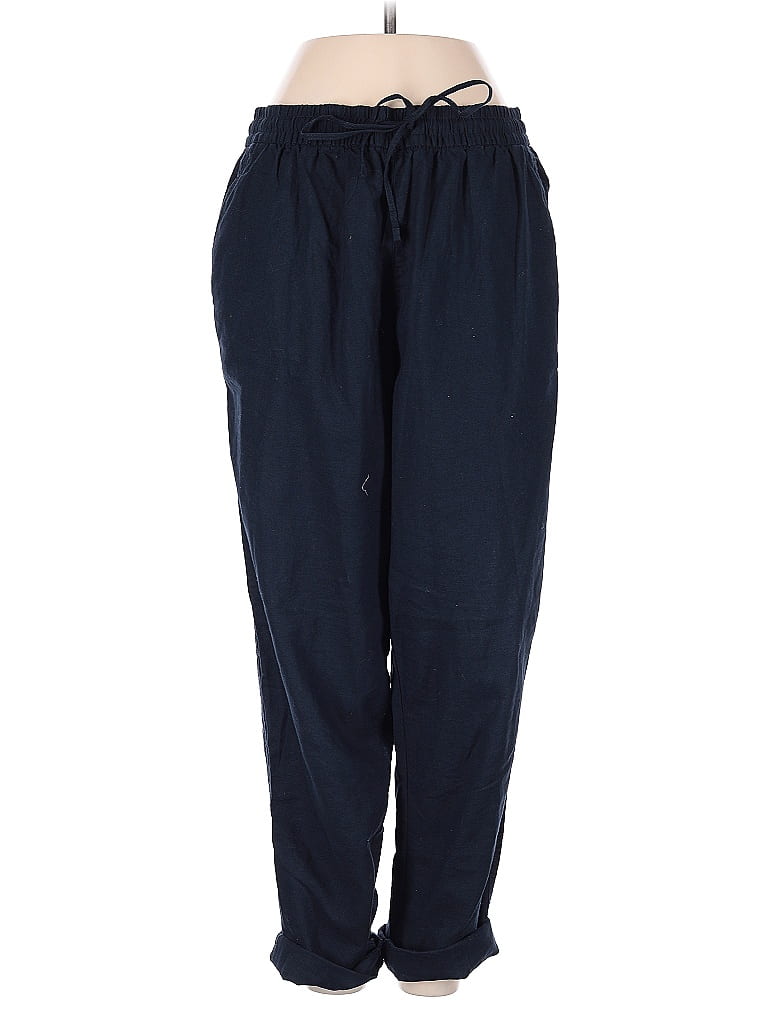 H&M Pre-owned Linen Pants In Blue