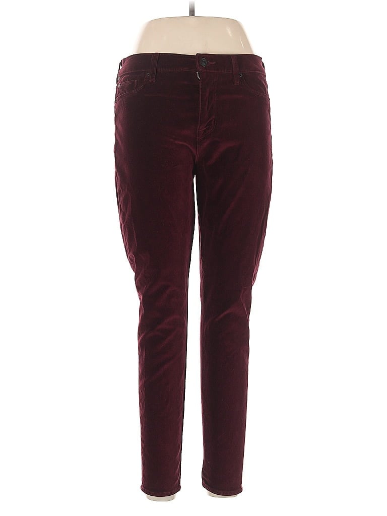 Pre-owned Hudson Casual Pants In Burgundy