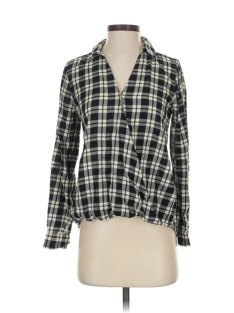 Click to view more detailed imagery on our partner's website Pre-owned Madewell Long Sleeve Blouse In Black