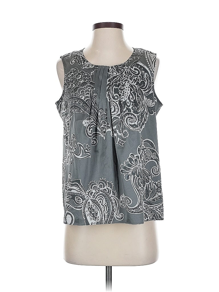 Pre-owned Talbots Outlet Sleeveless Blouse In Gray