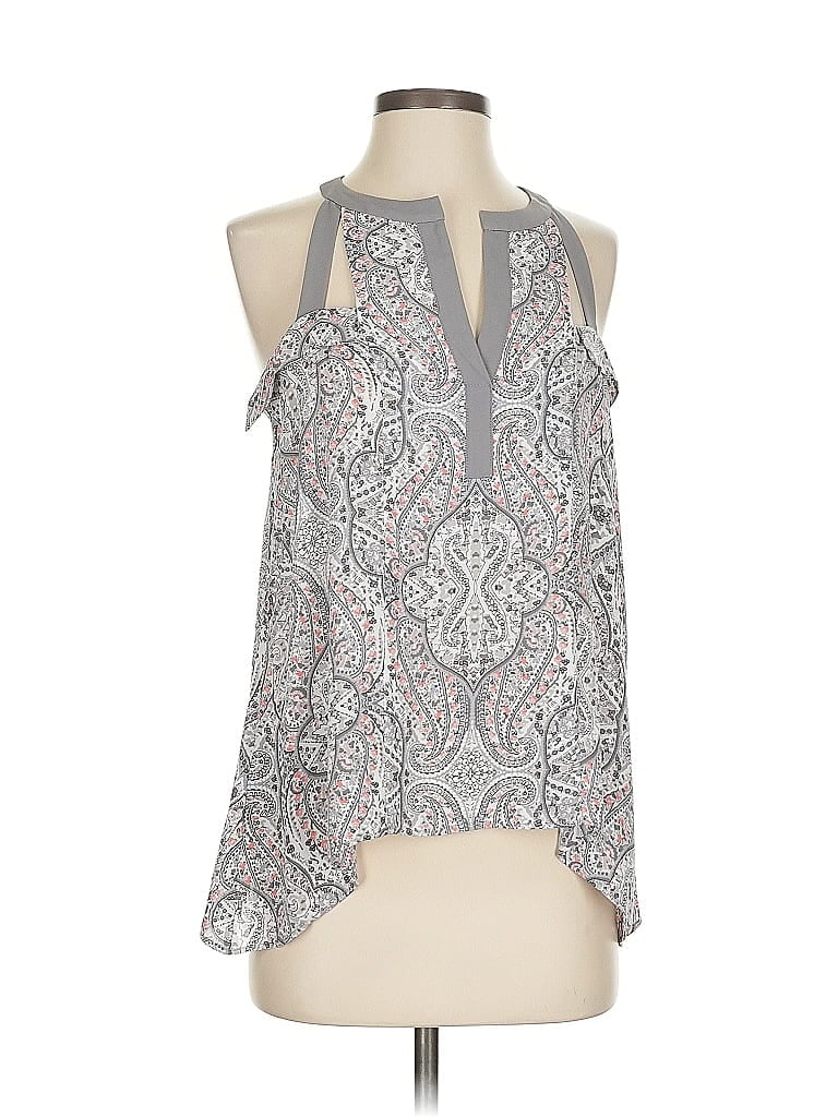 Pre-owned Bcbgmaxazria Sleeveless Blouse In Gray