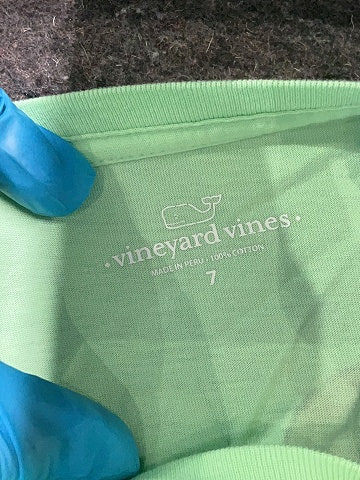 Vineyard Vines 100% Cotton Green Short Sleeve T-Shirt Size 7