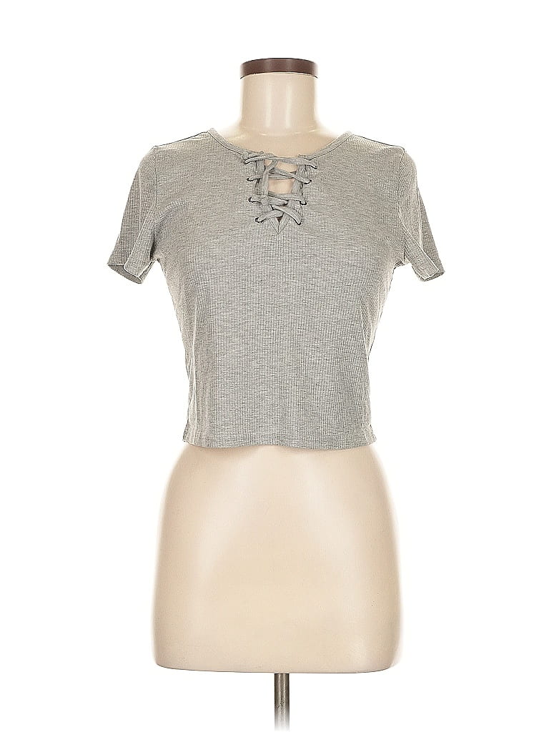 Pre-owned Hot Kiss Short Sleeve T-shirt In Gray
