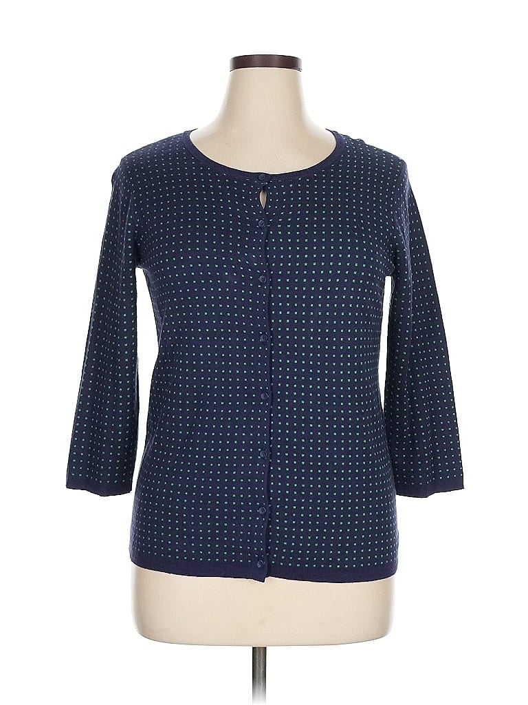 Pre-owned Coldwater Creek Cardigan Sweater In Blue