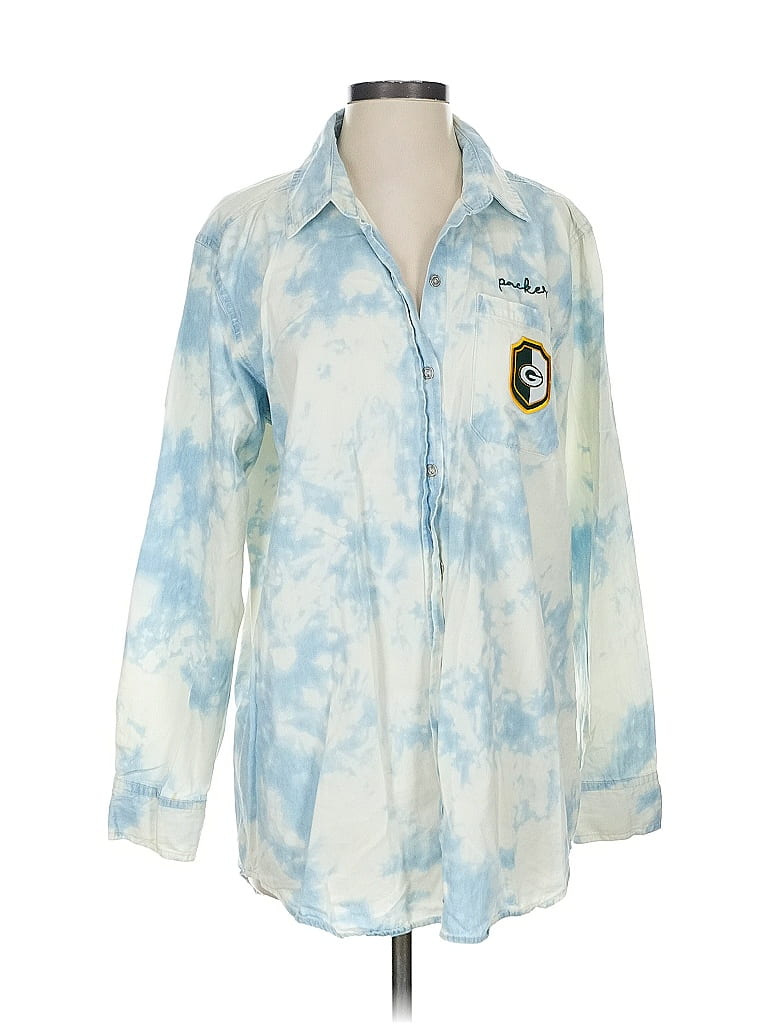 Click to view more detailed imagery on our partner's website Pre-owned Wear By Erin Andrews Long Sleeve Polo Shirt In Blue