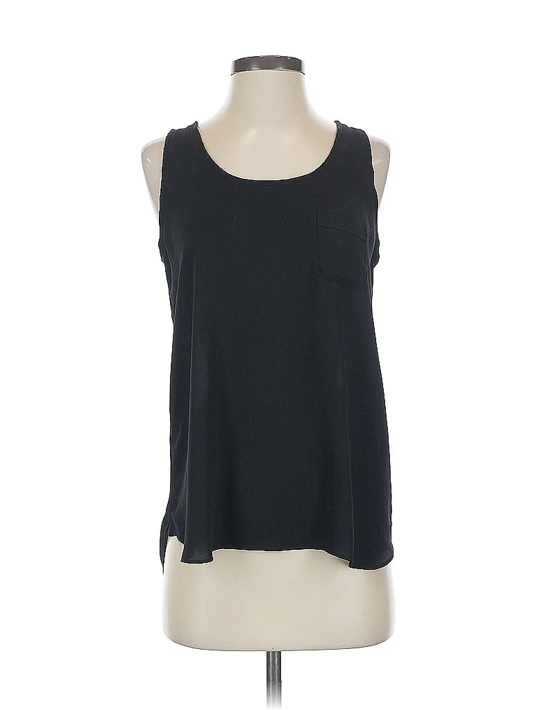 Pre-owned Ann Taylor Loft Sleeveless Top Black Scoop Neck Tops