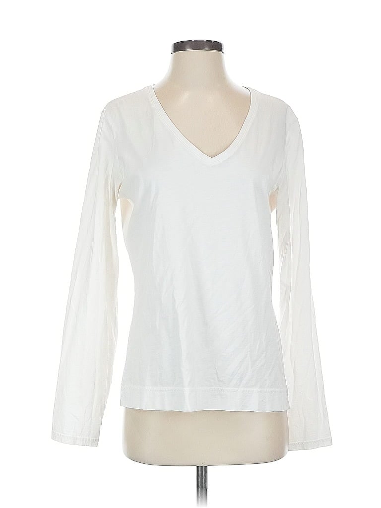 Pre-owned Adam Lippes Long Sleeve T-shirt In White