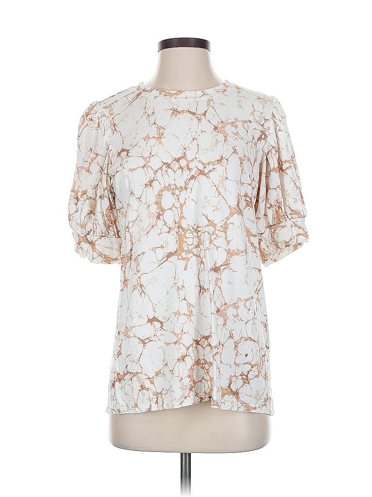 Pre-owned Daily Ritual Short Sleeve Blouse In White