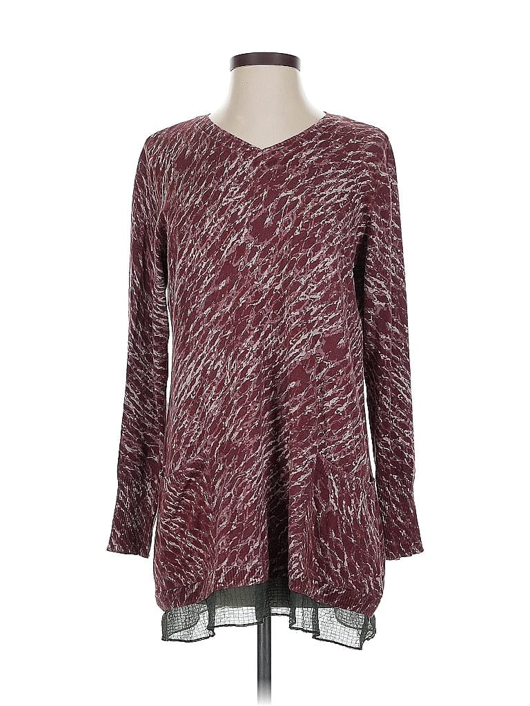 Pre-owned Logo By Lori Goldstein Casual Dress In Burgundy