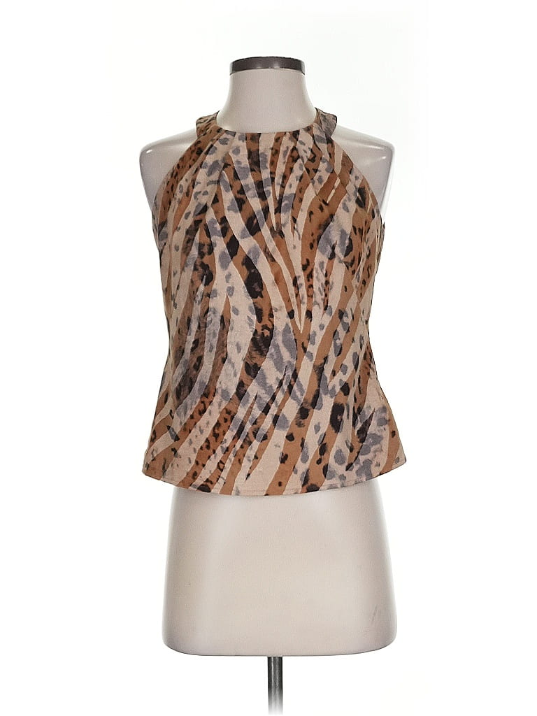 Pre-owned W By Worth Sleeveless Blouse In Brown
