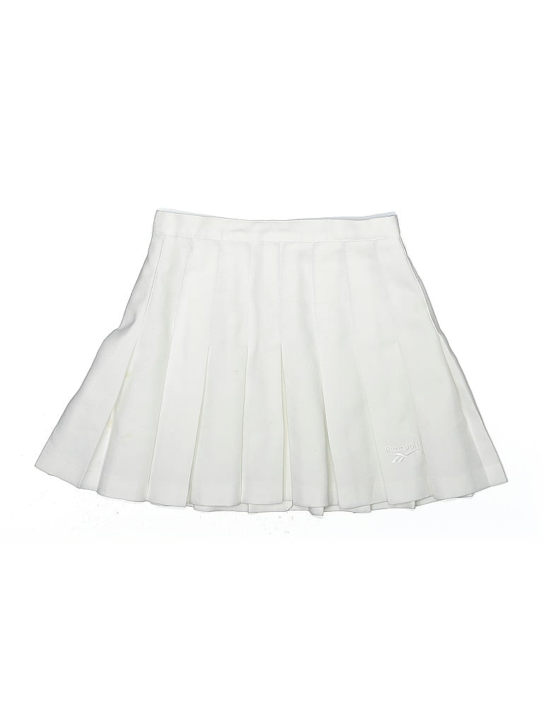 Reebok 100% Polyester Solid White Skirt Size 10 - photo 1