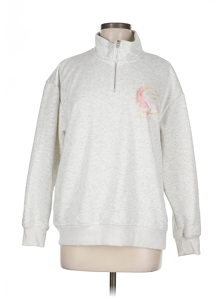 Pre-owned Assorted Brands Sweatshirt In Silver