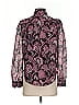 Jude Connally 100% Polyester Paisley Purple Long Sleeve Blouse Size XS - photo 2