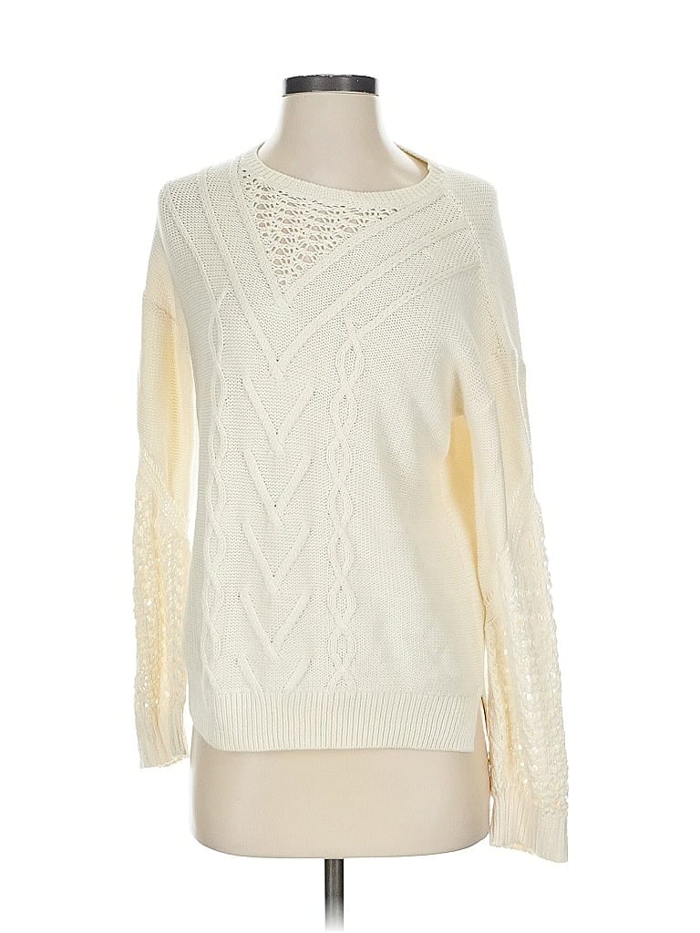 Pre-owned Lucky Brand Pullover Sweater In White