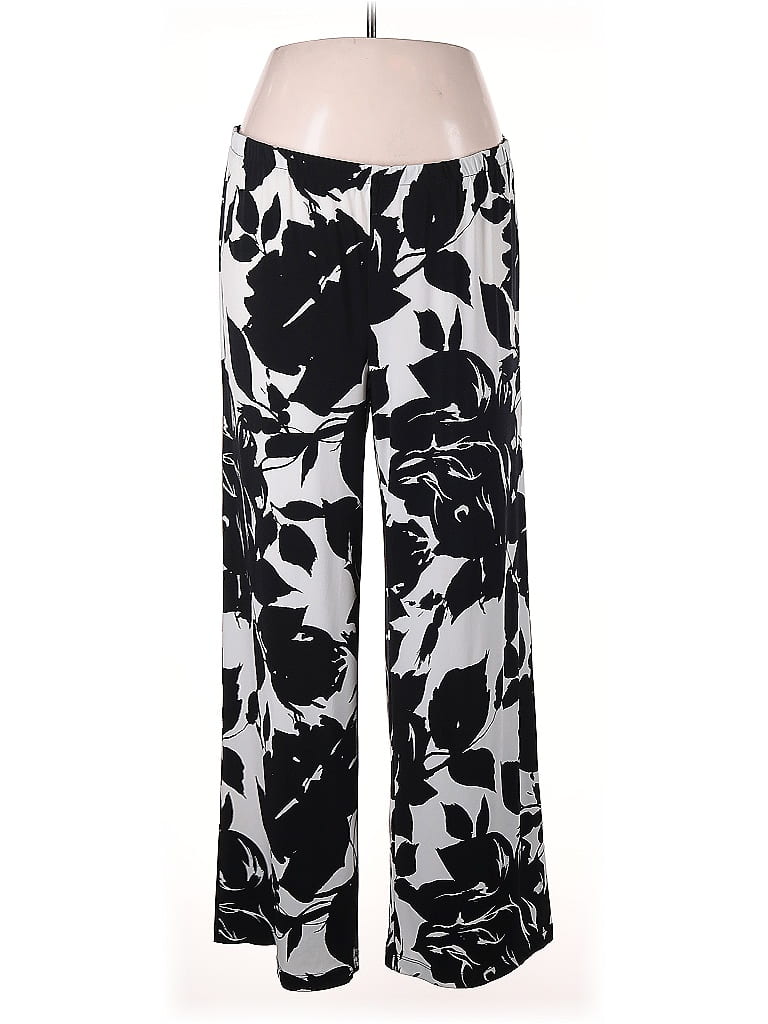 Chico's Print Black Casual Pants Size XL (3) - photo 1