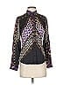 ETRO 100% Silk Purple Black Long Sleeve Silk Top Size EU (IT) 40 / US 4 - photo 1