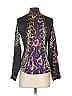 ETRO 100% Silk Purple Black Long Sleeve Silk Top Size EU (IT) 40 / US 4 - photo 2