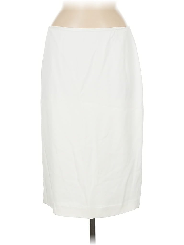 Pre-owned Linda Allard Ellen Tracy Formal Skirt In White