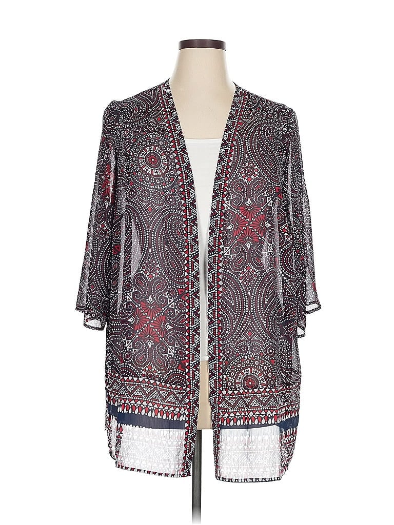 Pre-owned Catherines Kimono In Gray