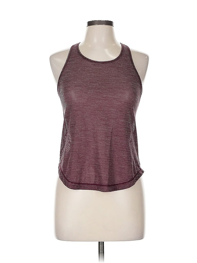 Click to view more detailed imagery on our partner's website Pre-owned Lululemon Athletica Tank Top Burgundy Halter Neckline Tops