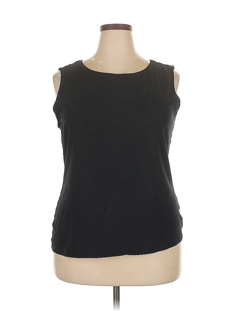 Click to view more detailed imagery on our partner's website Pre-owned Karen Scott Sleeveless T-shirt In Black